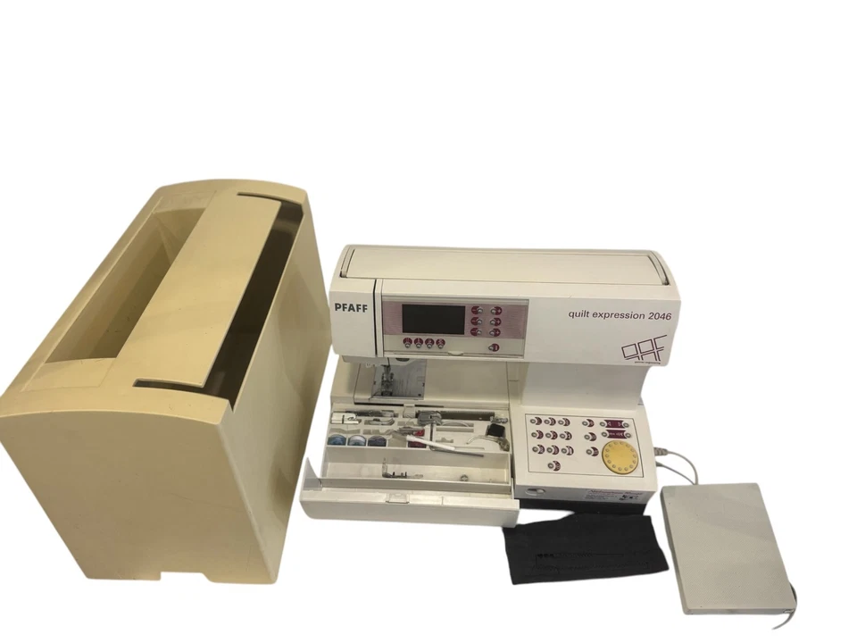 Pfaff Quilt Expression 2046 Nähmaschine mit IDT , Koffer und Zubehör - Bild 3 von 4
