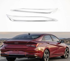 Car Chrome Tail Rear Fog Light Lamp Frame Cover Trim For Hyundai Elantra 2021-23