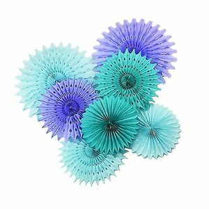 Mermaid Baby Shower Decorations Aqua Blue Teal Purple Tissue Paper