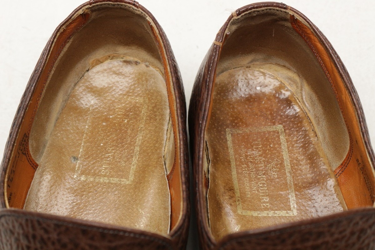 VTG Stuart McGuire Mens Sharkskin Tassel Loafers 11.5 EEE 