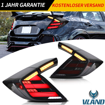 Keine E-MARK VLAND Rückleuchten für Honda Civic Hatchback Type R 2017 -2021 2X