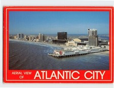 Cartolina Veduta Aerea di Atlantic City New Jersey USA
