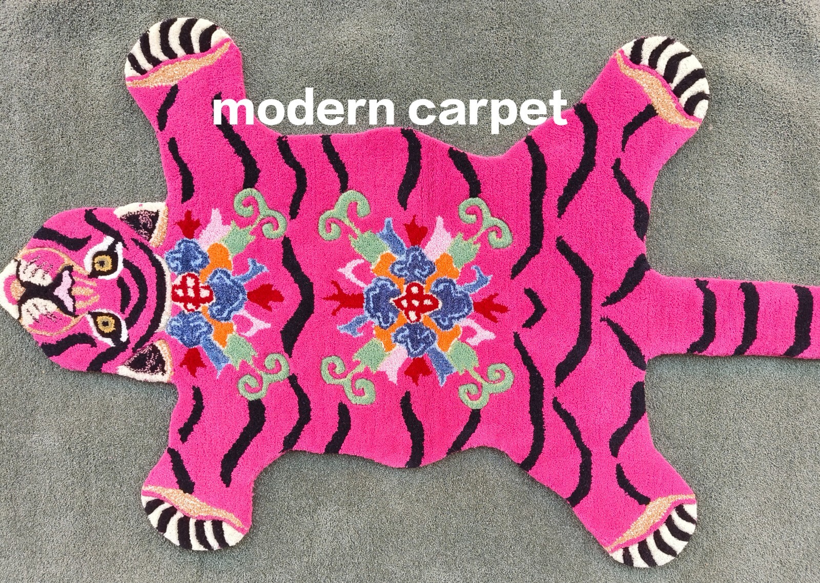 Tibetan Tiger Rugs 3x5 Feet Handmade 100 Woolen Hand Tufted For Home