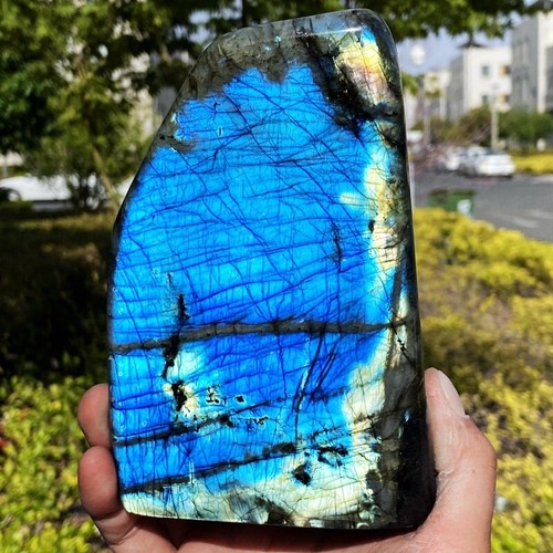 4.18LB Top natural Labrador flash moonstone quartz crystal mineral specimen - Foto 6 di 13