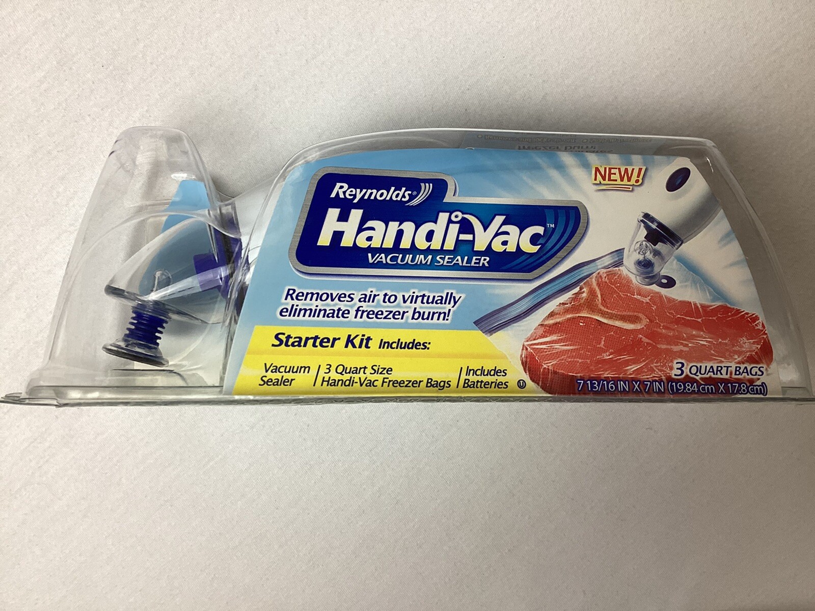 Reynolds HandiVac Vacuum Sealer & Freezer Bags Quart (14) & Gallon