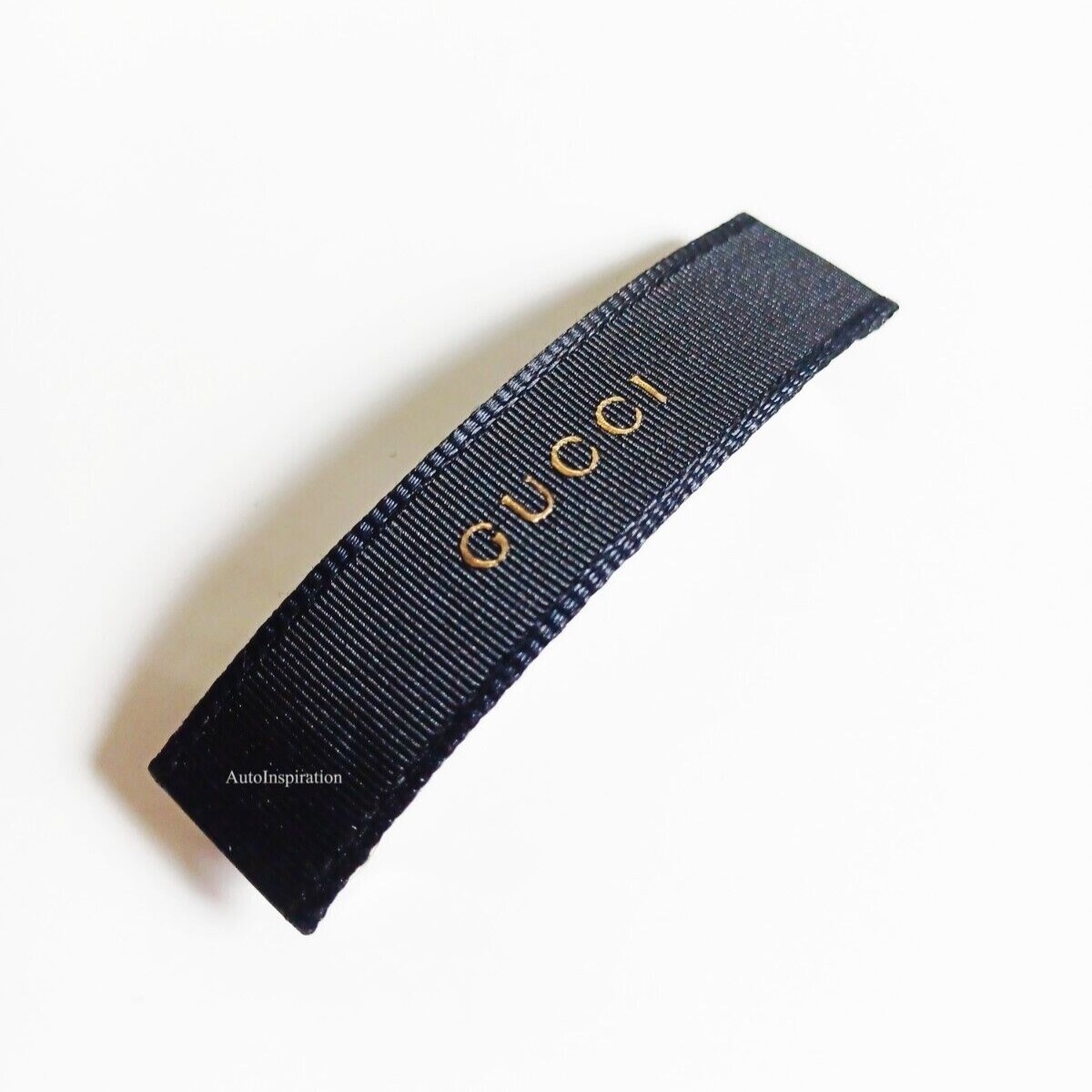 Authentic Gucci Black and Gold Grosgrain Ribbon Valentines  display picture 1