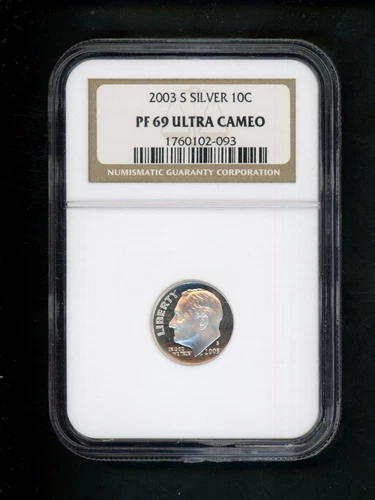 2003-S Silver US Roosevelt Dime 10c .10 NGC PF 69 Ultra Cameo Choice Spot Free