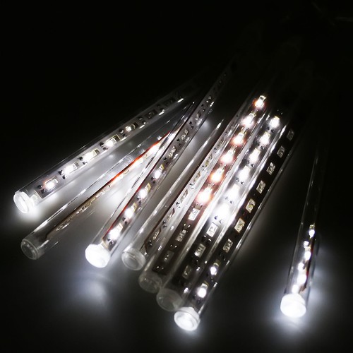 30cm/50cm LED Lights Meteor Shower Rain 8 Tube Xmas Tree Outdoor Light US Plug - Picture 15 of 20