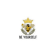 "Be Yourself" Bumble Bee Bubble-free stickers