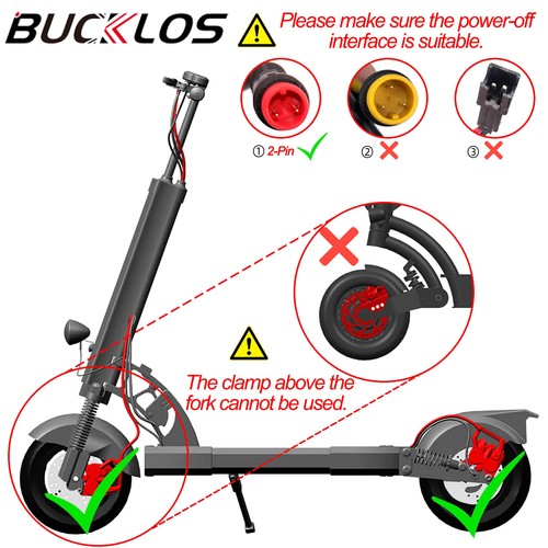 BUCKLOS HD-E735 E-Bike Hydraulic Disc Brake set 4-Pistons Power Off Front&Rear - Picture 2 of 12
