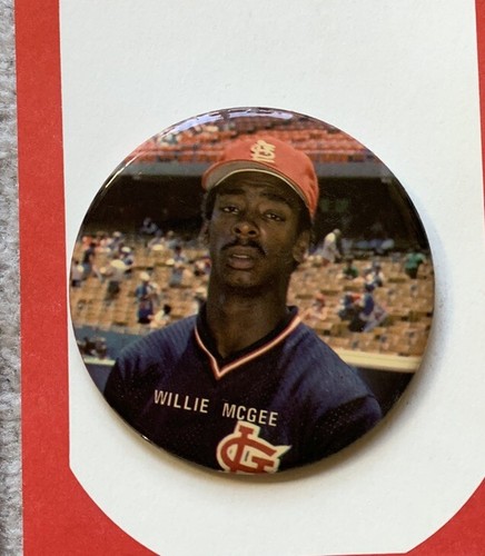 6X St. Louis Cardinals MLB Baseball (1980s) 3" Vintage Pin Button Smith, McGee + - Picture 5 of 11