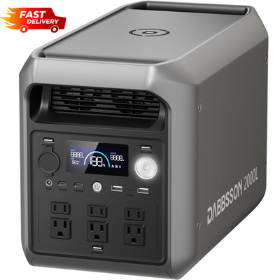2000L Portable Power Station 2200W 2048Wh Solar Generator App Control Dabbsson