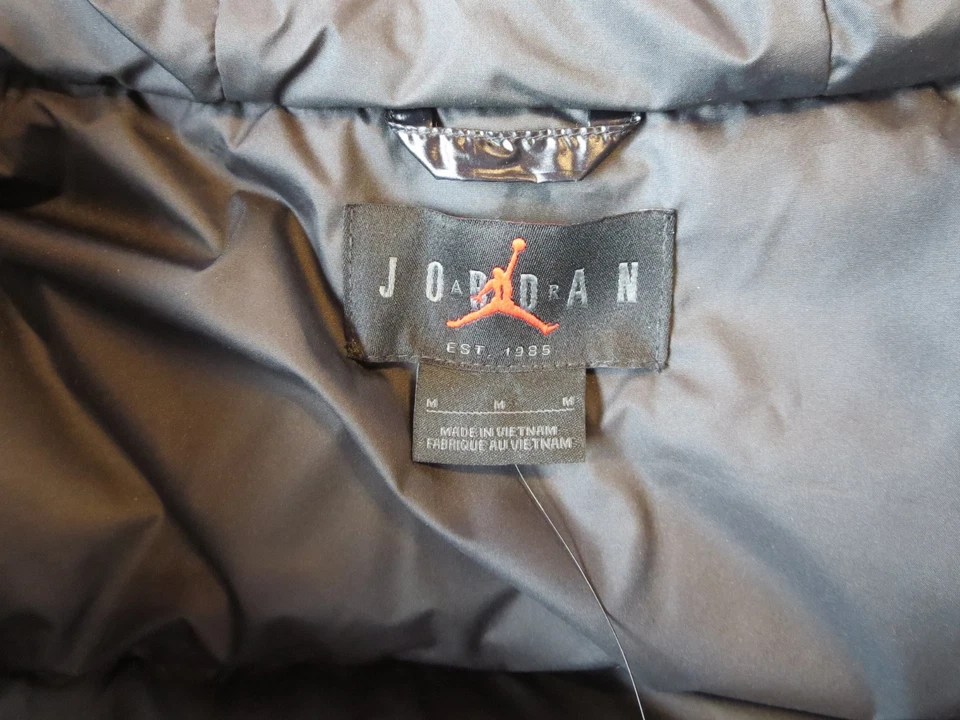 Nike Air Jordan Down Parka (Size M) Puffer Jacket X-Long Hood Black FV7143-010 - Image 4 of 4