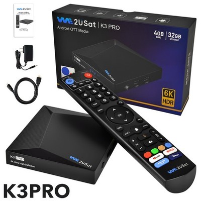 K3 Pro Android Smart TV Box LIVE Streamer WIFI-6 Bluetooth Media Player 6K UHD