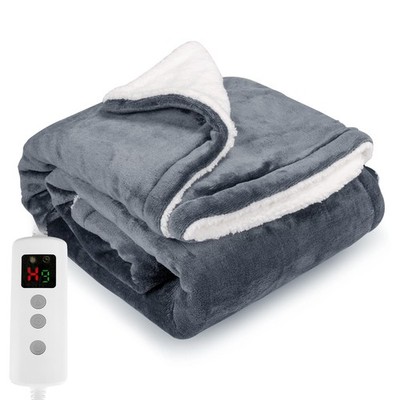 PROALLER Heizdecke elektrisch Überwurf 160x130CM, 10 160X130CM, 01- dunkelgrau 