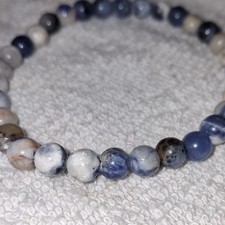 Natural Soldalite Crystal Bracelet