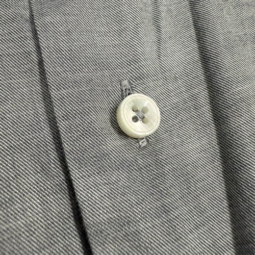 XACUS Tailor Fit Dress Shirt Stretch Italy Grey Long Sleeve Cotton 15 1/2 Medium - Picture 5 of 11