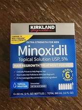 Minoxidil Tropical Solution 5  For Men 6 Month Supply Hair Regrowth EXP 09/26