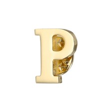 Letter Lapel Pins, Initial Alphabet Letter P Collar Pins Letter Brooch Pins