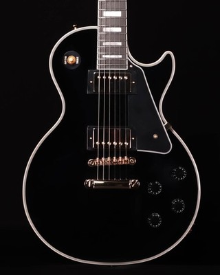 Epiphone Inspired by Gibson Les Paul Custom, Ebony (Hard Case Included)