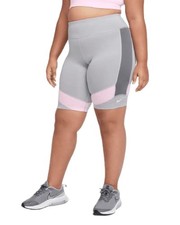 Nike Girls Dri-FIT Bike Shorts Extended Size M+ Gray/Pink DD9158-077