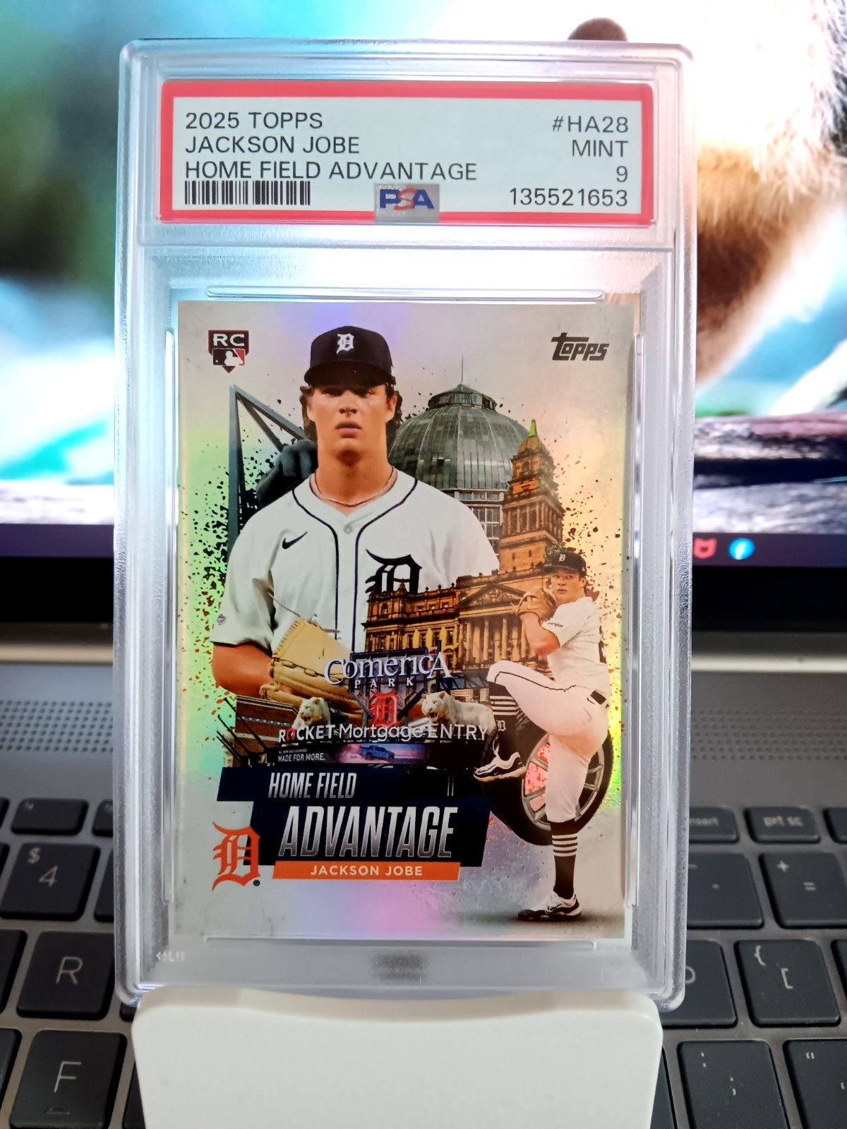 2025 Topps Chrome Jackson Jobe Home Field Advantage (RC) PSA 9 - Tigers