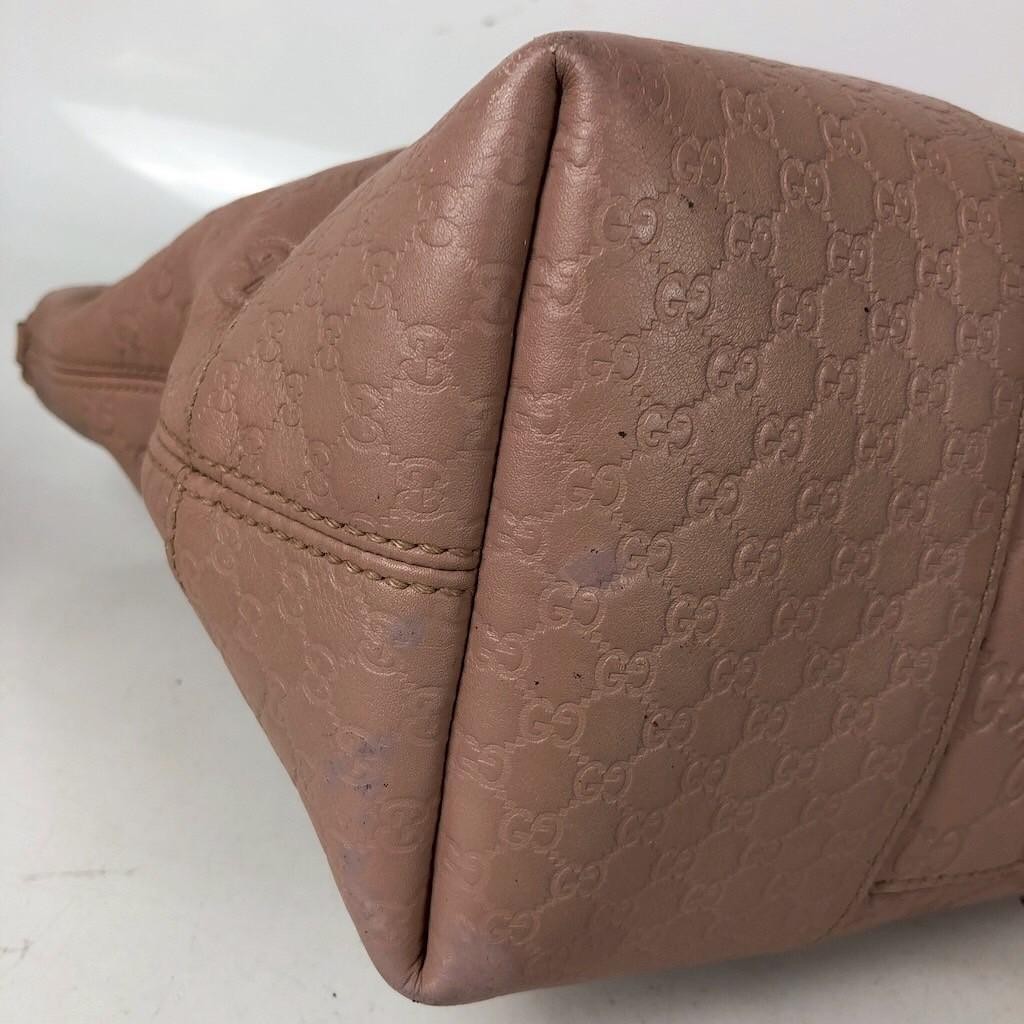 GUCCI Gucissima Leather Tote Bag Pink Beige Ladies Authentic Used thumbnail 4