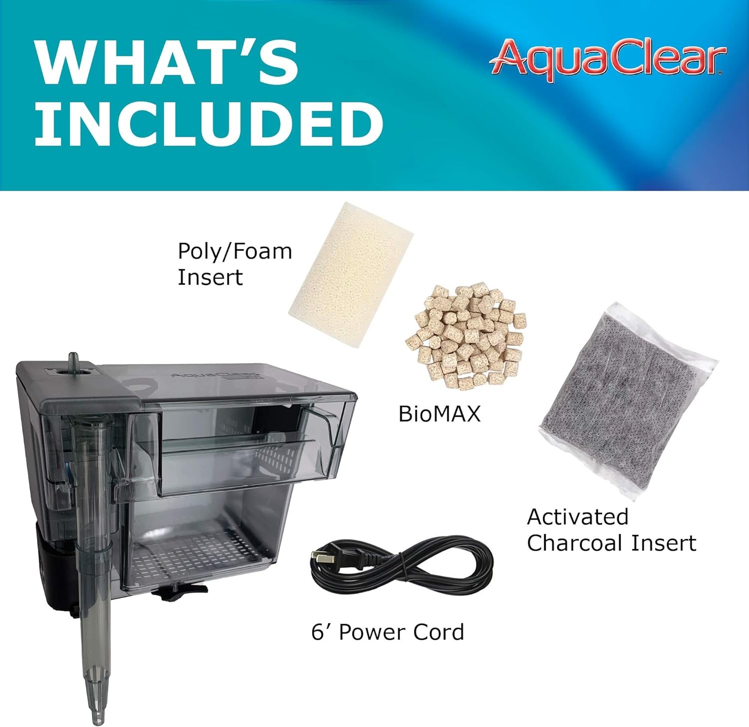 FISH TANK 50 POWER FILTER Aqua Clear 20-50 Gallon Aquarium Filtration System NEW