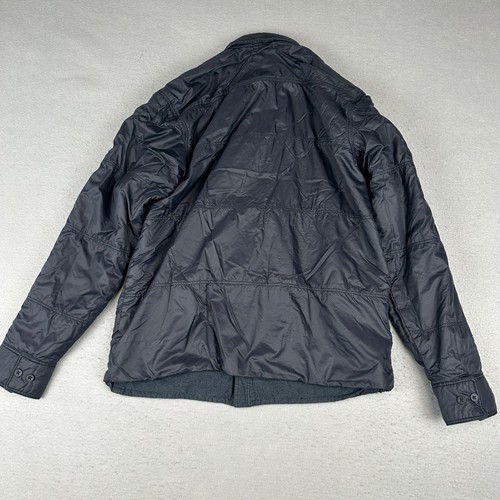 Simms Shirt Mens Medium Gray Confluence Reversible Shacket Quilted Flannel - Picture 4 of 13
