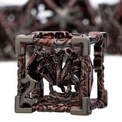 ARUOHHA Hollow DND Dice Set 21MM, 18MM, 24MM, Black Red-02 