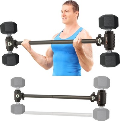 3 in 1 Dumbbell Converter Bar Set - Convert Dumbbells to Barbell & Kettlebell