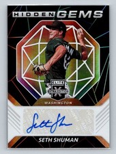 2021 Panini Elite Extra Edition #HG-SH Seth Shuman Hidden Gems Signatures Black