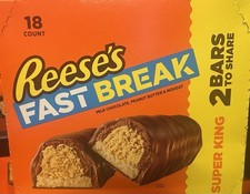 Reeses Fast Break Milk Chocolate Peanut Butter Nougat Candy Box 18 Count Reeses Fast Break Milk Chocolate Peanut Butter Nougat Candy Box 18 Count