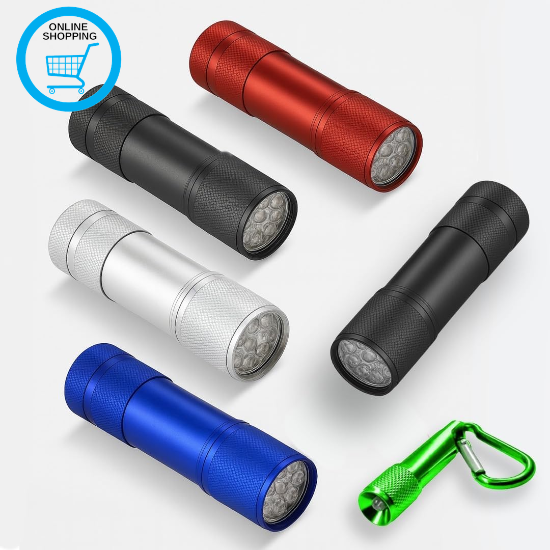 5 Pack Mini LED Torches with Keychain Light, Super Bright Aluminium Pocket Flash