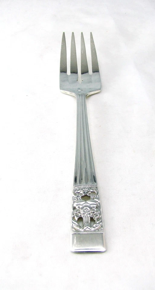 Oneida Community Silberüberzug Coronation 1936 Salat Gabel (S) W Diamant Schlitz - Bild 1 von 4