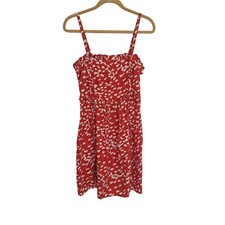 Marc by Marc Jacobs Red Heart Print Ruffle Mini Dress - Size 8