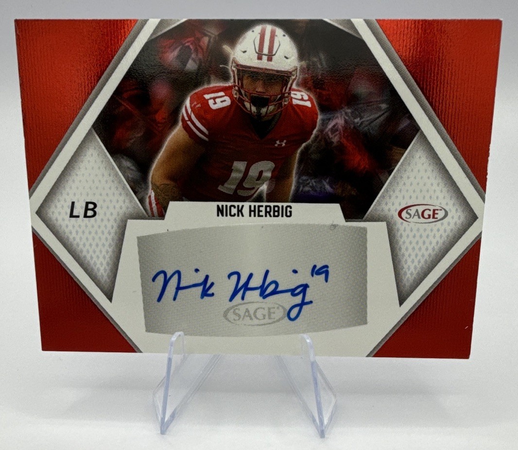 Nick Herbig Sage Low Series Autographs #ANH2 Red