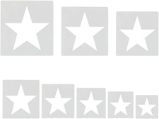8 PCS Large Star Stencil - Different Sizes Template for