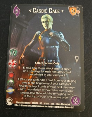 UGN Universus TCG Cassie Cage #1 Mortal Kombat X Uncommon