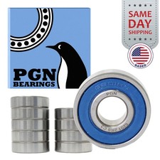 (10) 6201-2RS Premium Rubber Seal Ball Bearing C3 EMQ, 12x32x10, 6201 2RS 6201rs