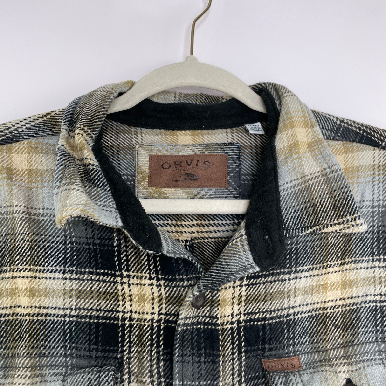 Orvis plaid button down shacket with pockets line… - image 2