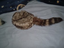 kids Raccoon Fur Hat size small