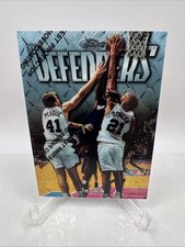 1997-98 Tim Duncan Topps Finest RC Rookie Card #306 Silver Defenders Not Peeled. rookie card picture