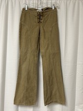 VTG Jordache Corduroy Pants Women 3/4 Western Festival Hippie Y2K Brown
