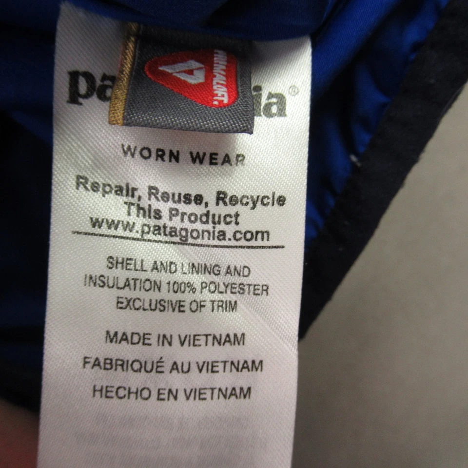 Chaqueta Patagonia Niños 3T Manga Larga Bolsillos Cremallera Completa Capucha Puffer Azul Foto 4 de 4