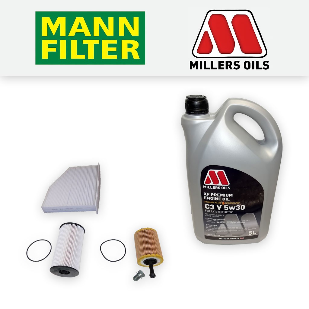 Audi A3 8P 2.0 TDI 2005-2010 Service Kit - Oil Fuel Cabin Filters UFI + XF Oil
