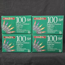 Holiday Time 100 Light Set Indoor Outdoor Multi Color Christmas Lights 4 Pack