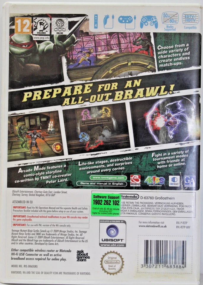 Nintendo Wii Games Monster Hunter Tri 3 Transformers Teenage Mutant Ninja Turtle - Image 3 of 4