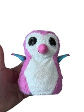 Hatchimal Interactive Teal Pink White Owl Big Eyes Lights Spin Masters Works Toy