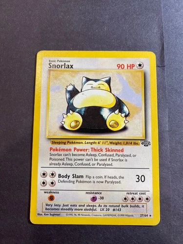 Snorlax - 27/64 - Pokemon Jungle Unlimited Pokemon TCG Card RARE